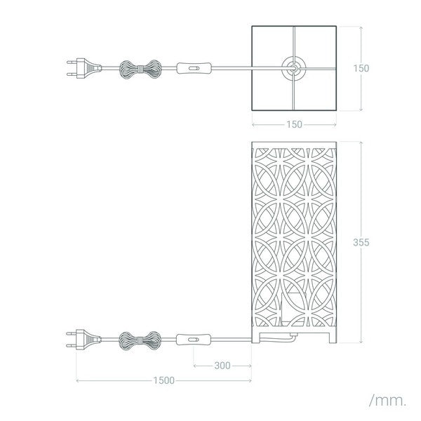 Lâmpada de Mesa Ledkia Motyl Preto Alumínio E27 60 W (355x150x150 mm)