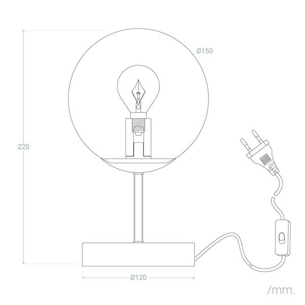 Lâmpada de Mesa Ledkia Moonlight Branco Alumínio E14