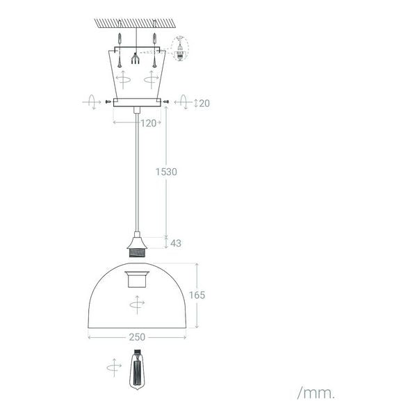 Candeeiro de teto Ledkia Cotes 60 W