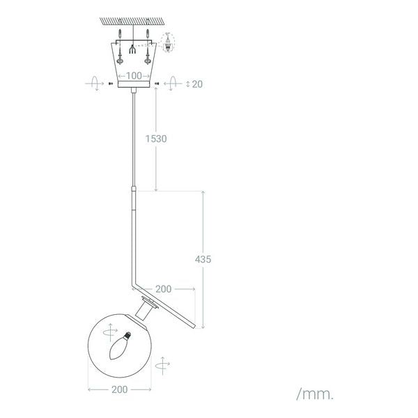 Candeeiro de teto Ledkia Moonlight 40W