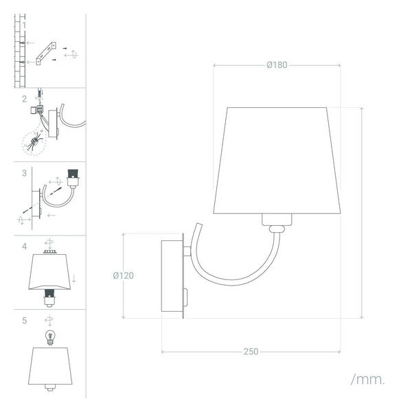 Luminária de parede Ledkia Kuombi 40W