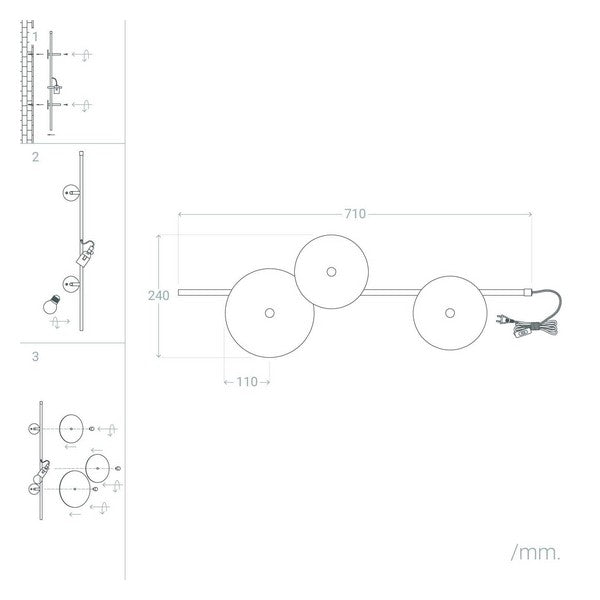 Luz de Parede Ledkia Ivili 40W