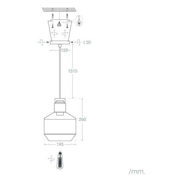 Candeeiro de teto Ledkia Iatova 40W