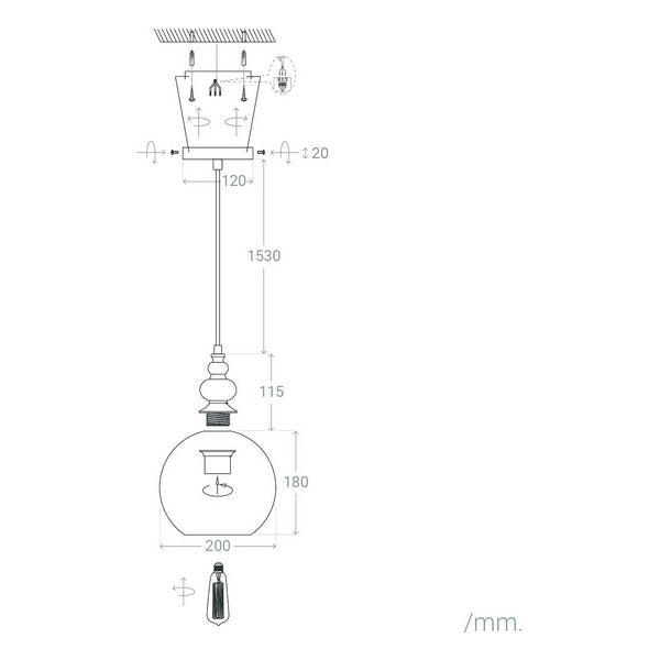 Candeeiro de teto Ledkia Salem 40W