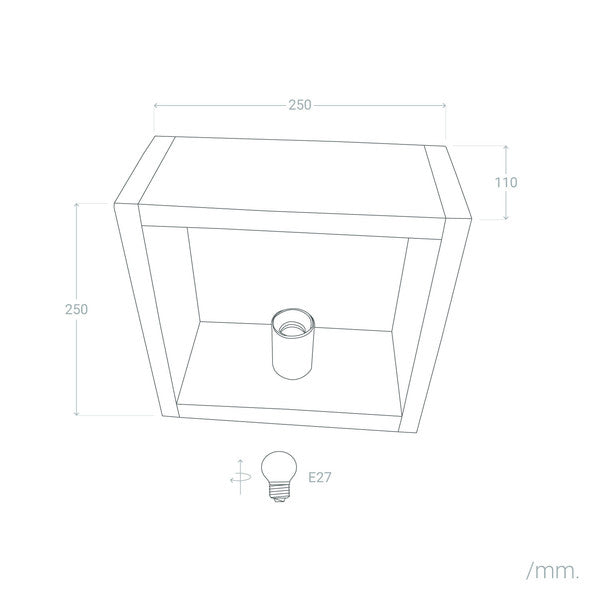 Lâmpada de Mesa Ledkia Madeira E27 Madeira (250x110x250 mm)