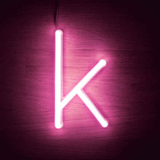 Letra LED Fluorescente Ledkia Letra K Cor de Rosa 3W