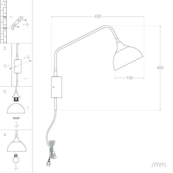 Luminária de parede Ledkia Yushan 40W