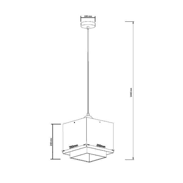 Candeeiro de teto Ledkia Friendino 40W Infantil (250 x 250 x 1440 mm)