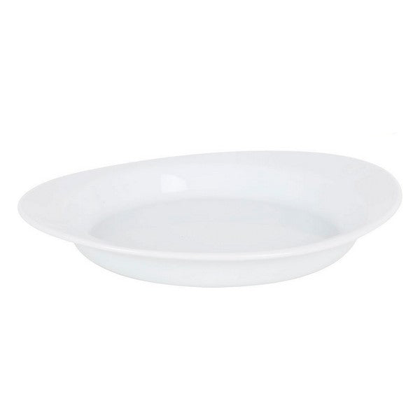 Plat bord Oval Porcelana Branco (27 x 23 x 4 cm)