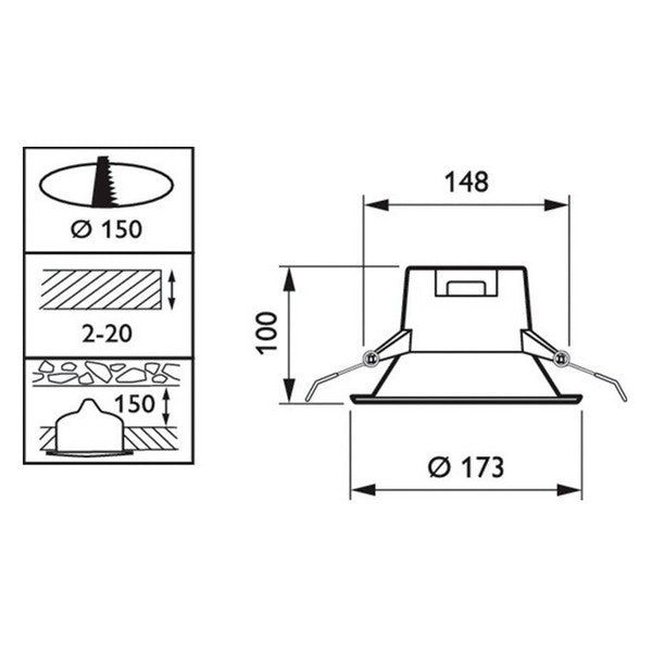 Downlight Philips Ledinaire DN065B A+ 9 W 800 lm (Branco Neutro 4000K)