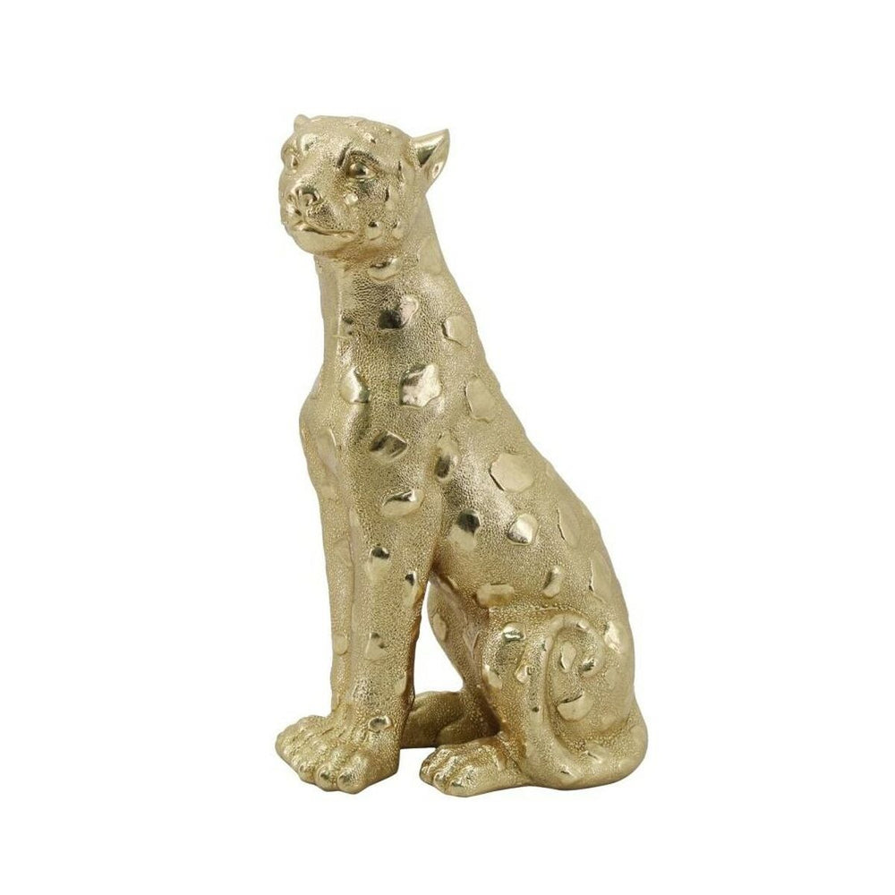 Figura Decorativa DKD Home Decor Dourado Leopardo Resina (20 x 12 x 29.5 cm)