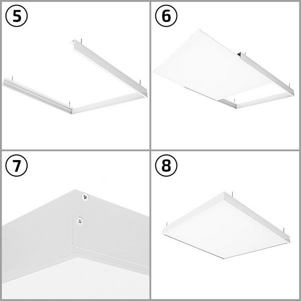 Moldura Embutida para Painéis de LED Ledkia Branco